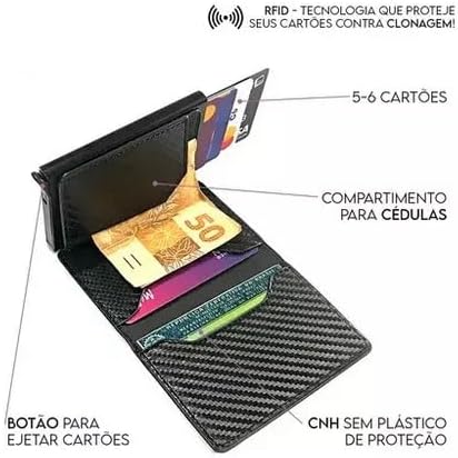 Billetera RFID doble anti clonación